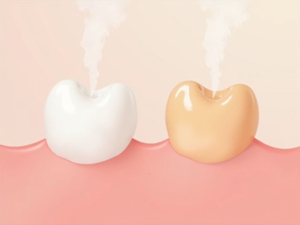 minh hoạ so sánh nướu khoẻ vs nướu ảnh hưởng bởi thuốc lá